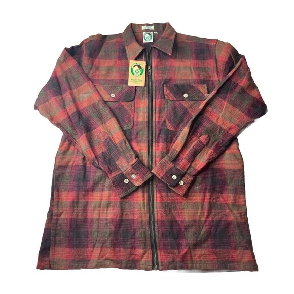 Appalachian Trail Other - Vtg Appalachian Trail Plaid Zip Up Shirt Jacket Long Sleeve With Tags Size Large